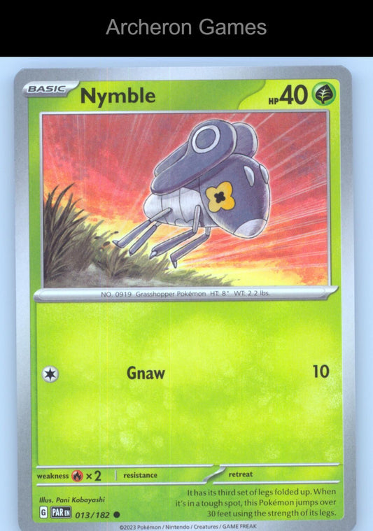 Pokemon Card Nymble PAR 013/182 C Paradox Rift