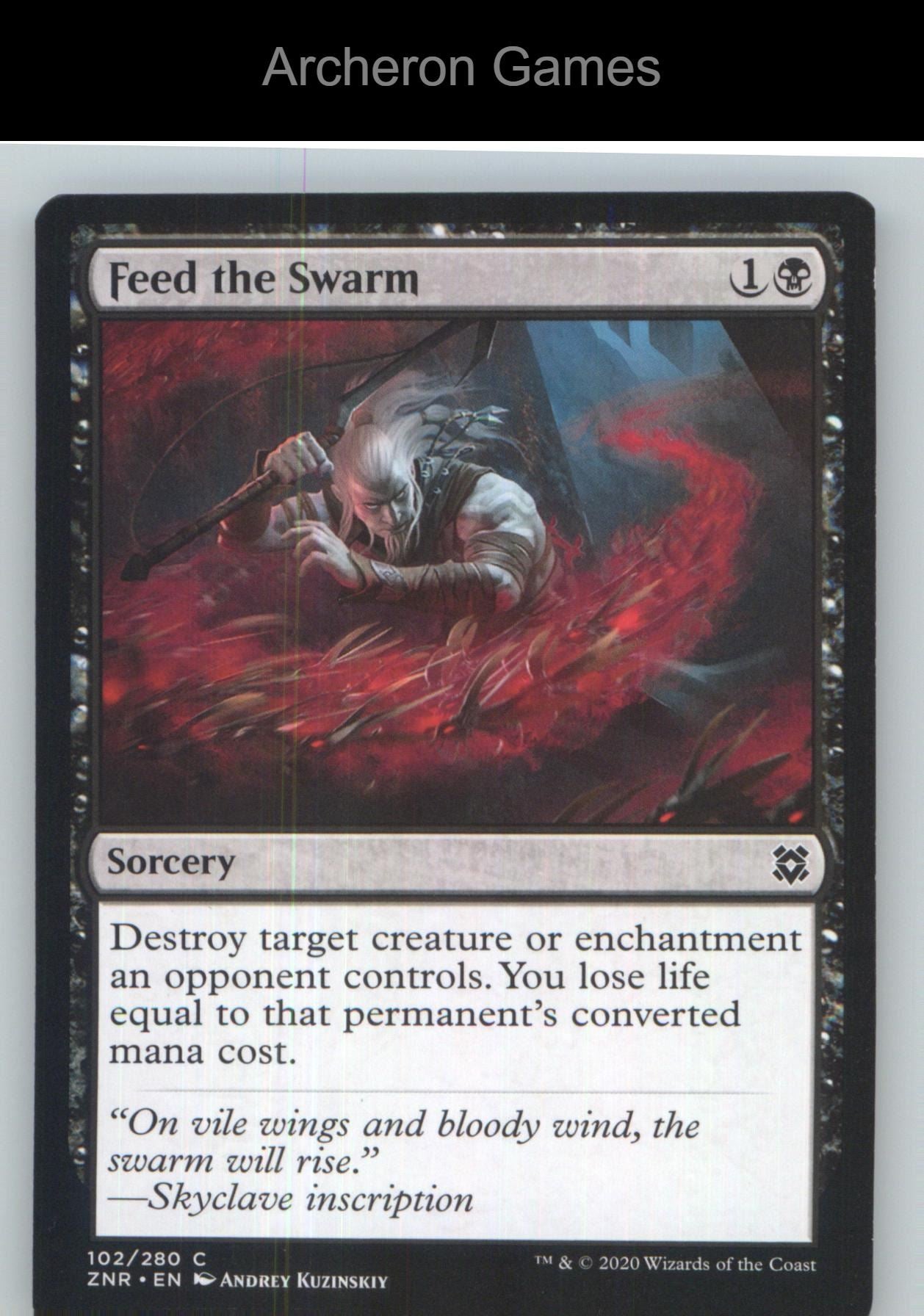 Feed the Swarm ZNR 102 C MTG Card NM/EX+