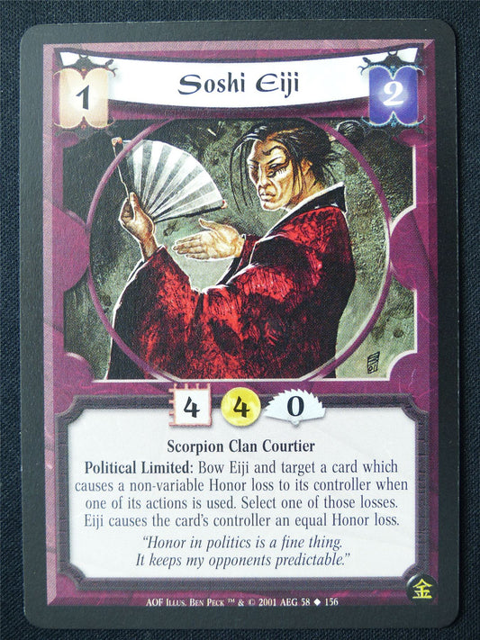 Soshi Eiji - AOF - Legend of the Five Rings L5R Card #10G