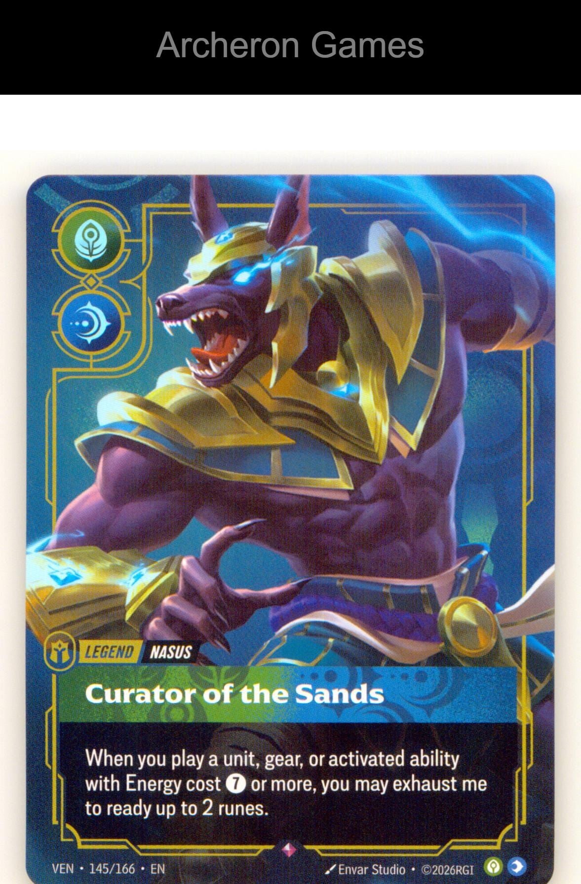 Nasus - Curator of the Sands VEN 145/166 R Vendetta Riftbound Card