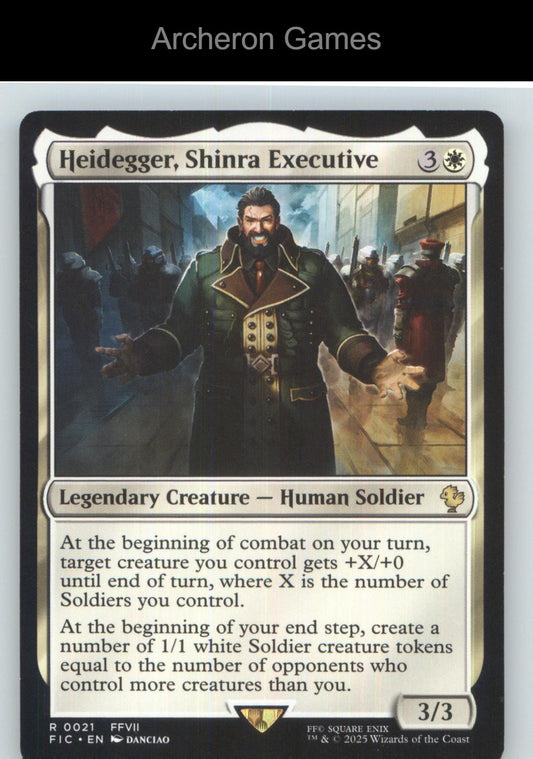 Heidegger, Shinra Executive FIC 21 R MTG Card NM/EX+
