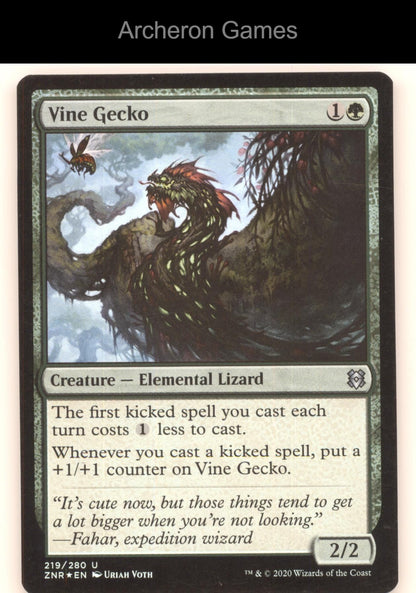 Vine Gecko 219 UC MTG Card Zendikar Rising