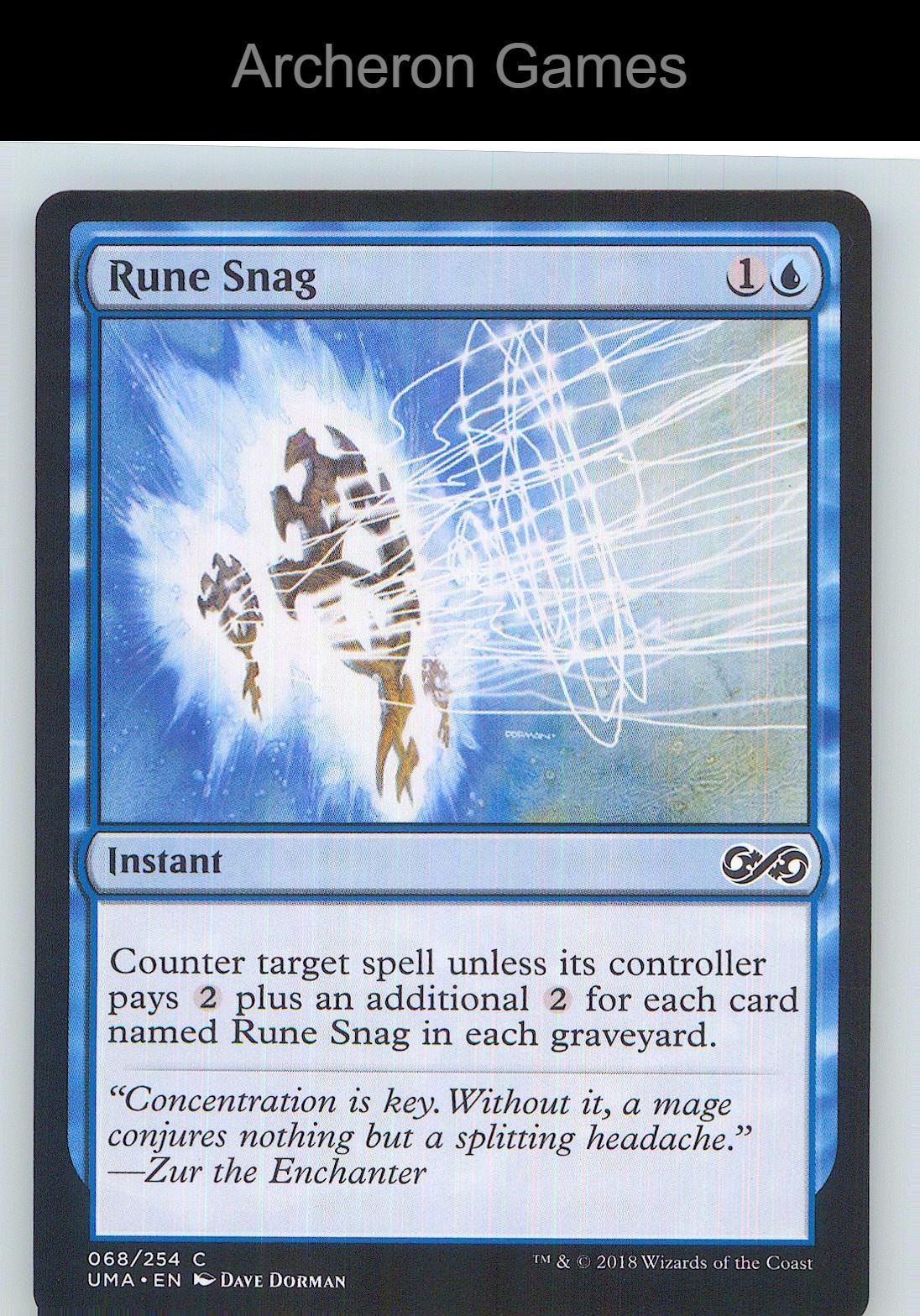 Rune Snag UMA 68 C MTG Card NM/EX+