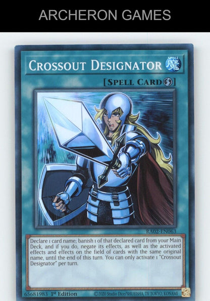 Crossout Designator SR YUGIOH Card