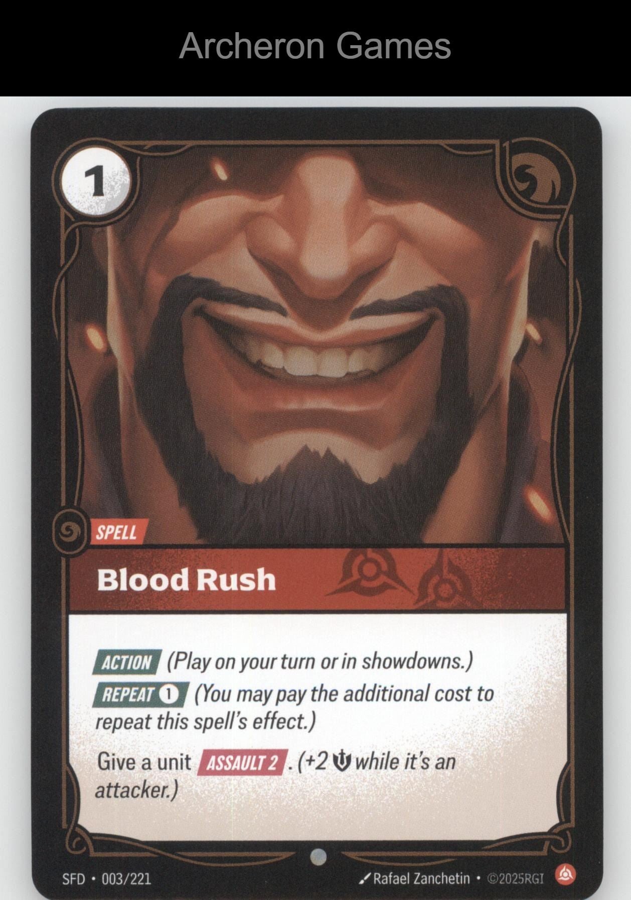 Blood Rush SFD 003/221 C  Card Spiritforged
