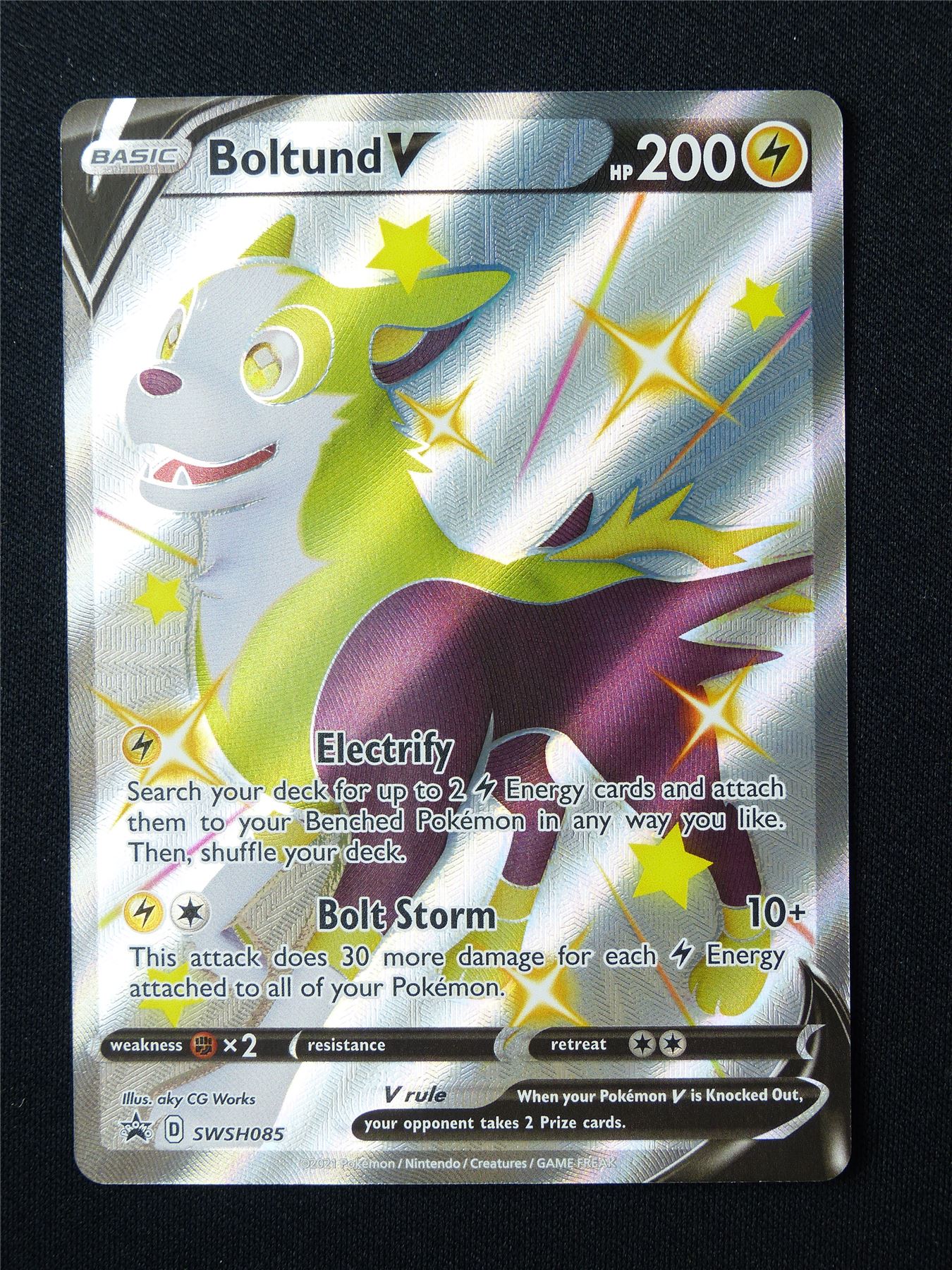 Boltund V SWSH085 Promo Textured Holo - Pokemon Card #614