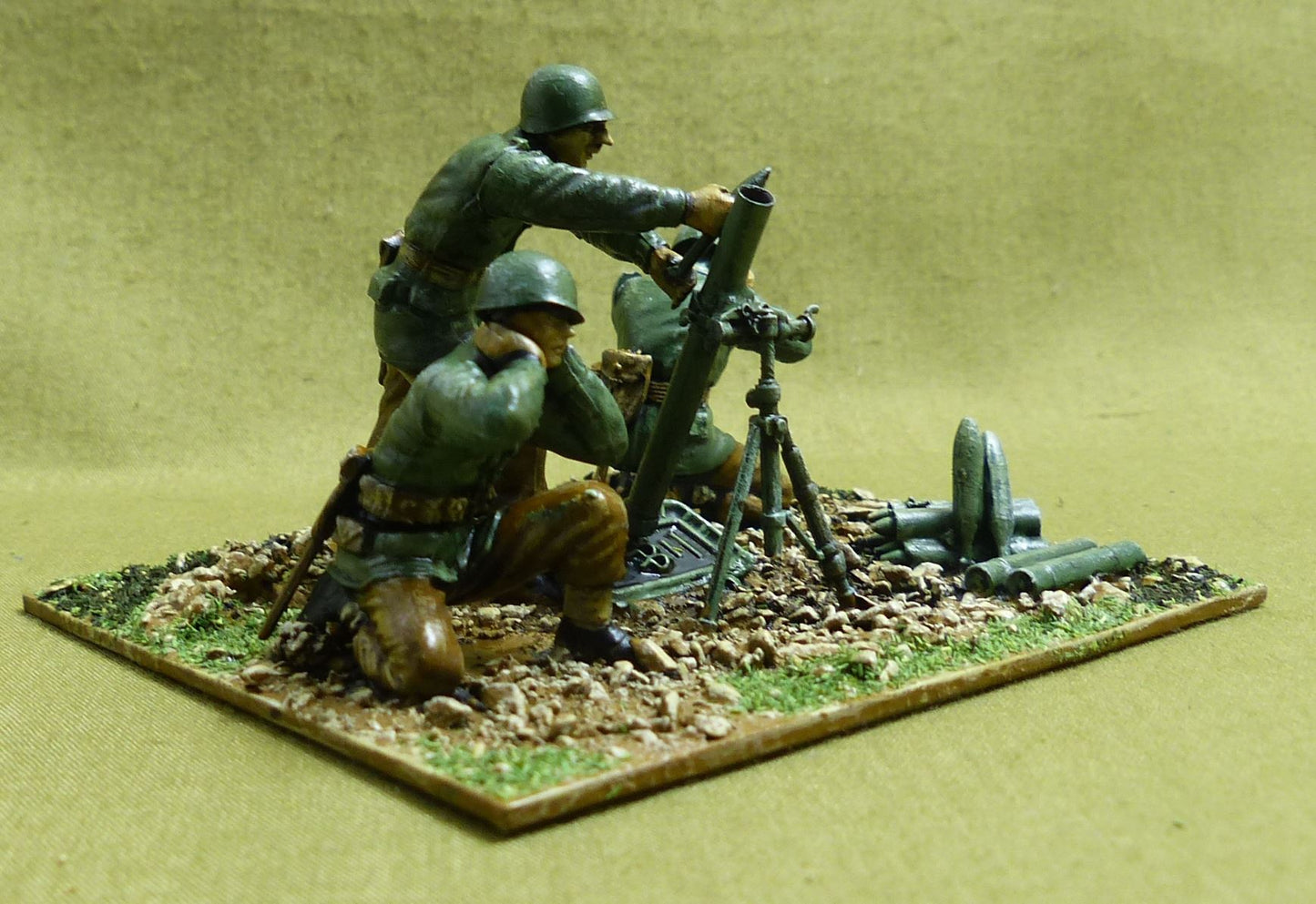 British Mortar Team painted 1/35 scale - WW2 Model #178