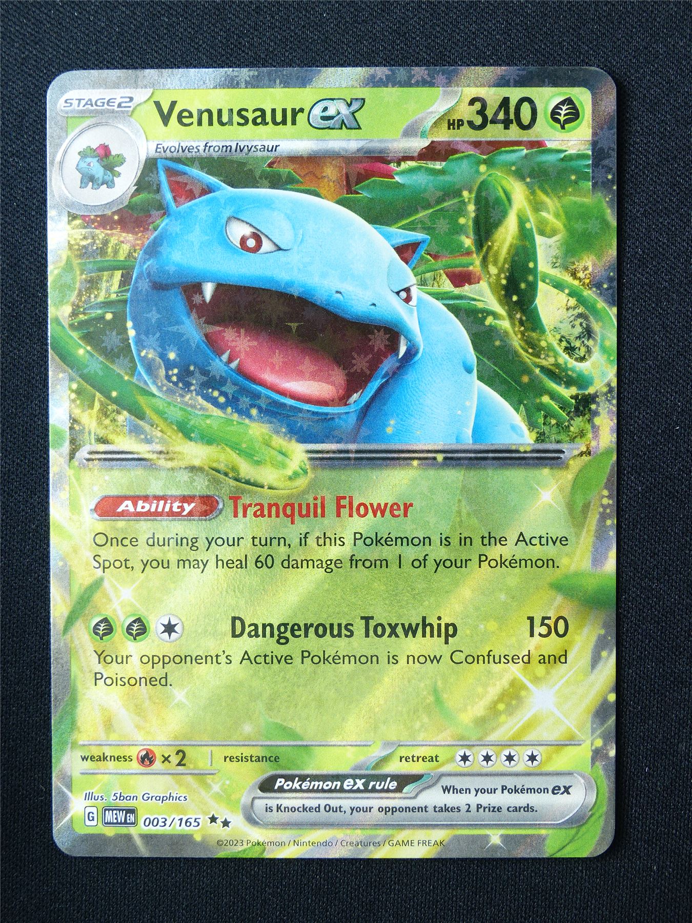 Venusaur EX 003/165 Holo - Pokemon Card #601