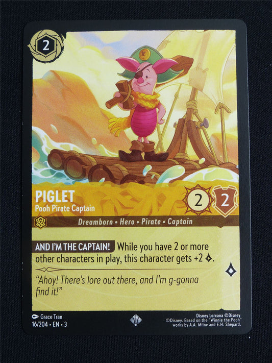 Piglet Pooh Pirate Captain 16/204 - Lorcana Card #5G0