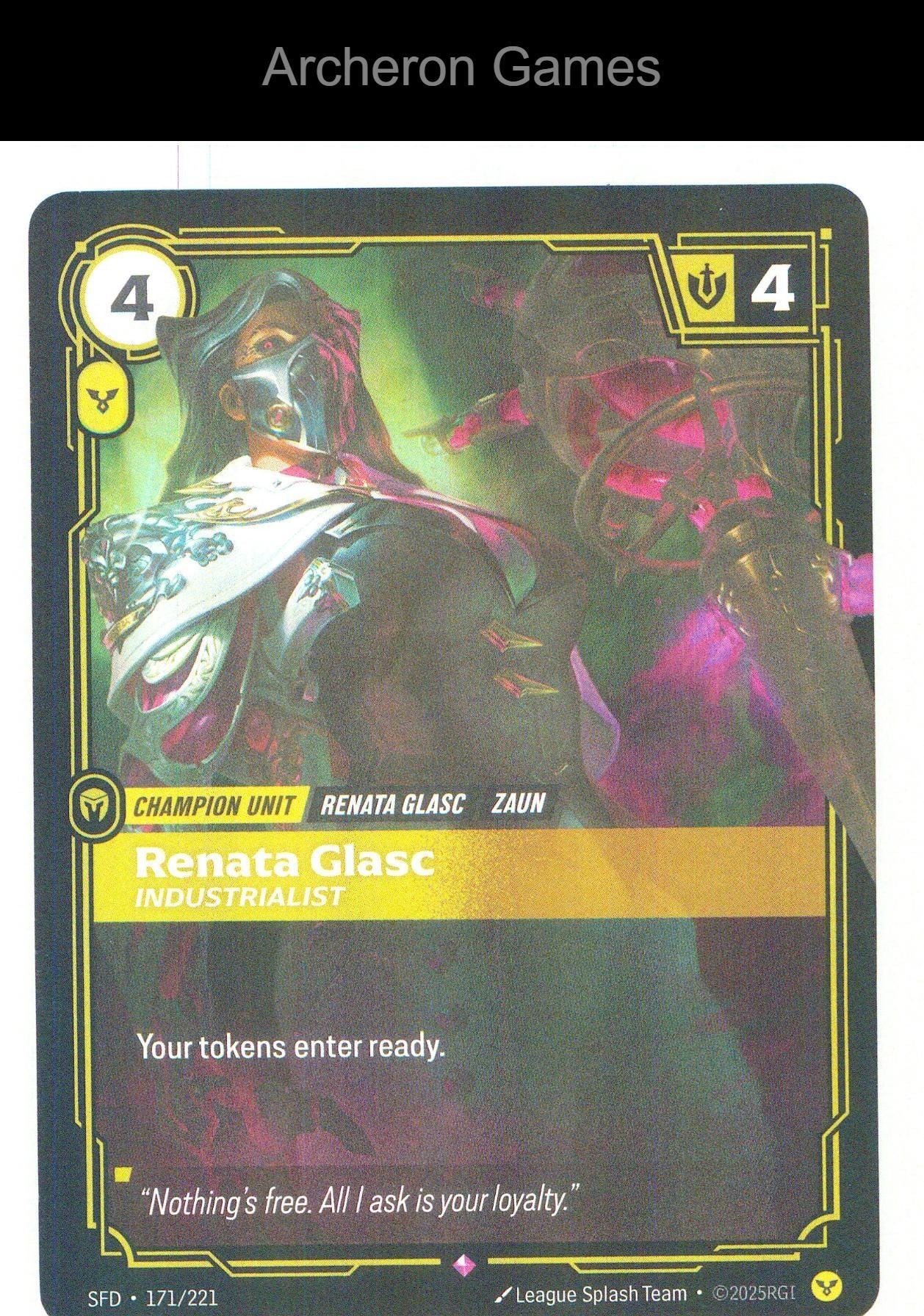 Renata Glasc - Industrialist SFD 171/221 R Spiritforged Riftbound Card Foil