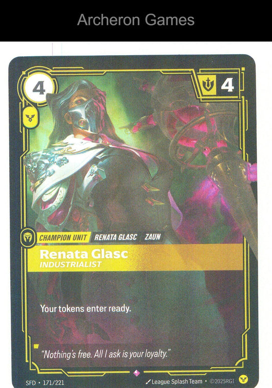 Renata Glasc - Industrialist SFD 171/221 R Spiritforged Riftbound Card Foil