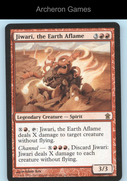 Jiwari, the Earth Aflame 107 R MTG Card Saviors of Kamigawa