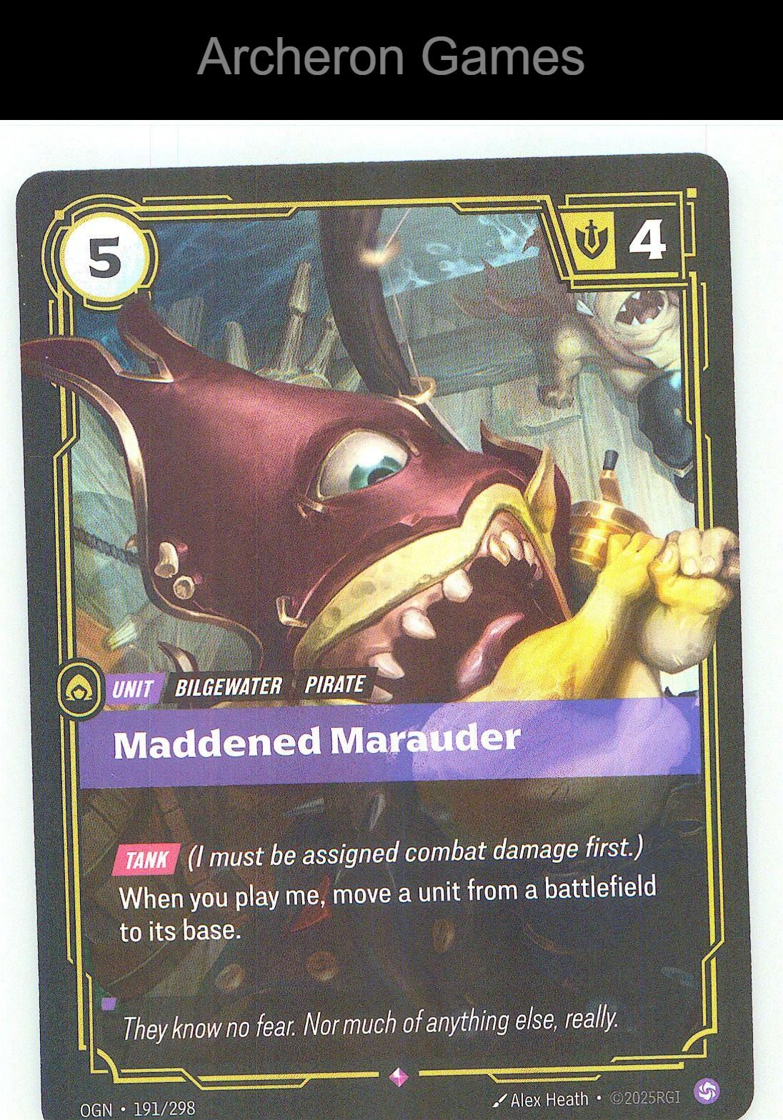 Maddened Marauder OGN 191/298 R Origins Riftbound Card
