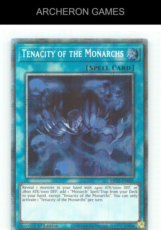 Tenacity of the Monarchs Starlight Rare YUGIOH Card 1st Edition
