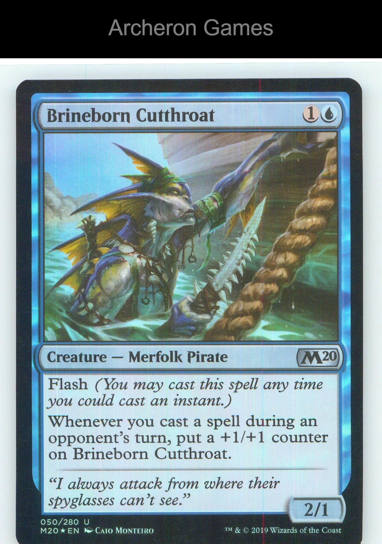 Brineborn Cutthroat M20 50 UC MTG Card NM/EX+ Foil