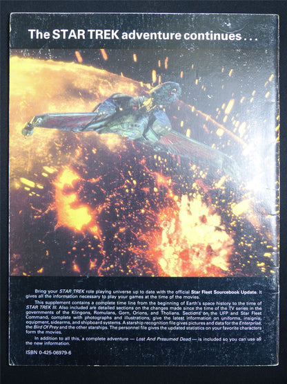 Star Trek Star III: Sourcebook Update Booklet - Roleplaying Game #1NN
