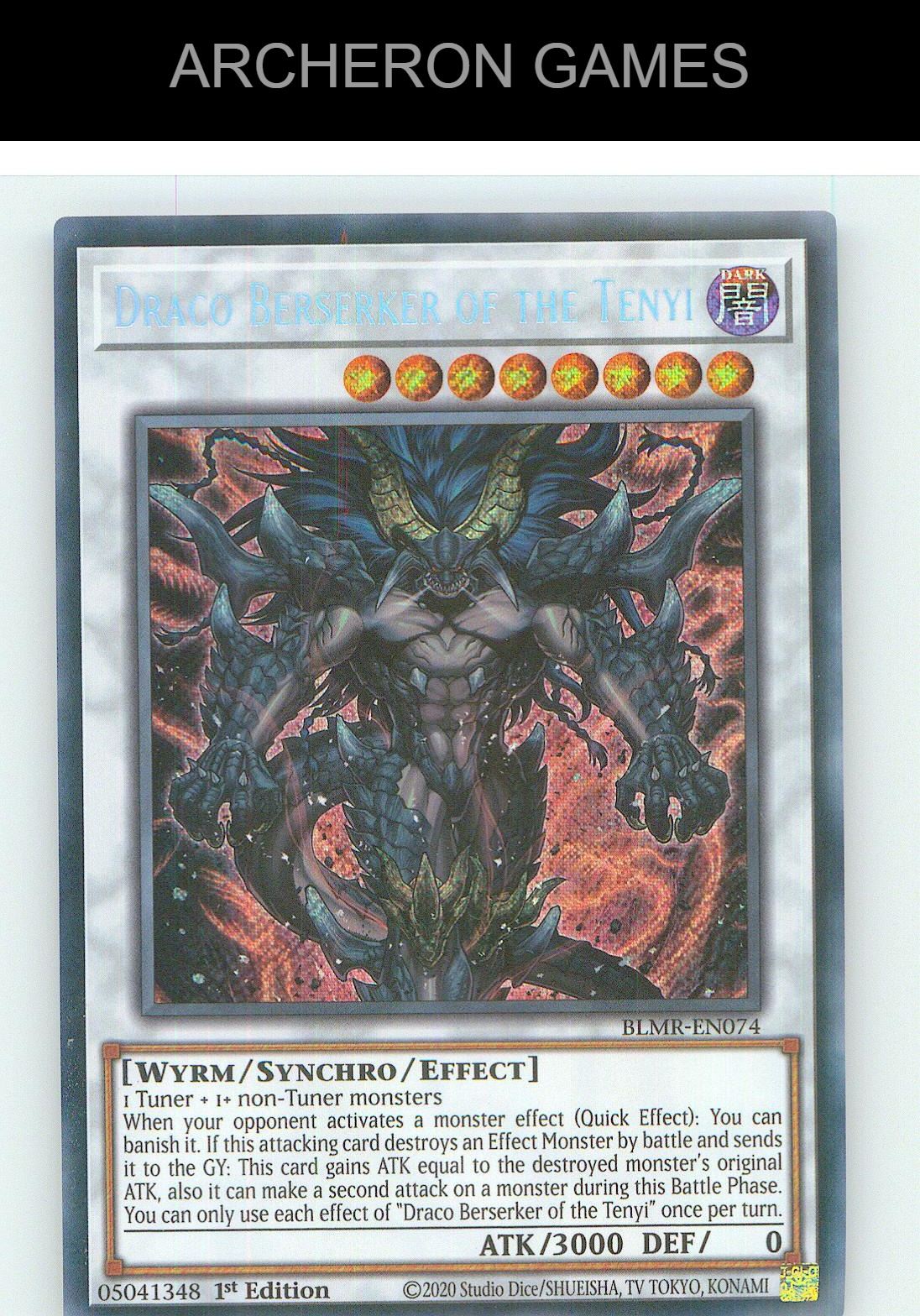 Draco Berserker of the Tenyi SEC YUGIOH Card 1st Edition