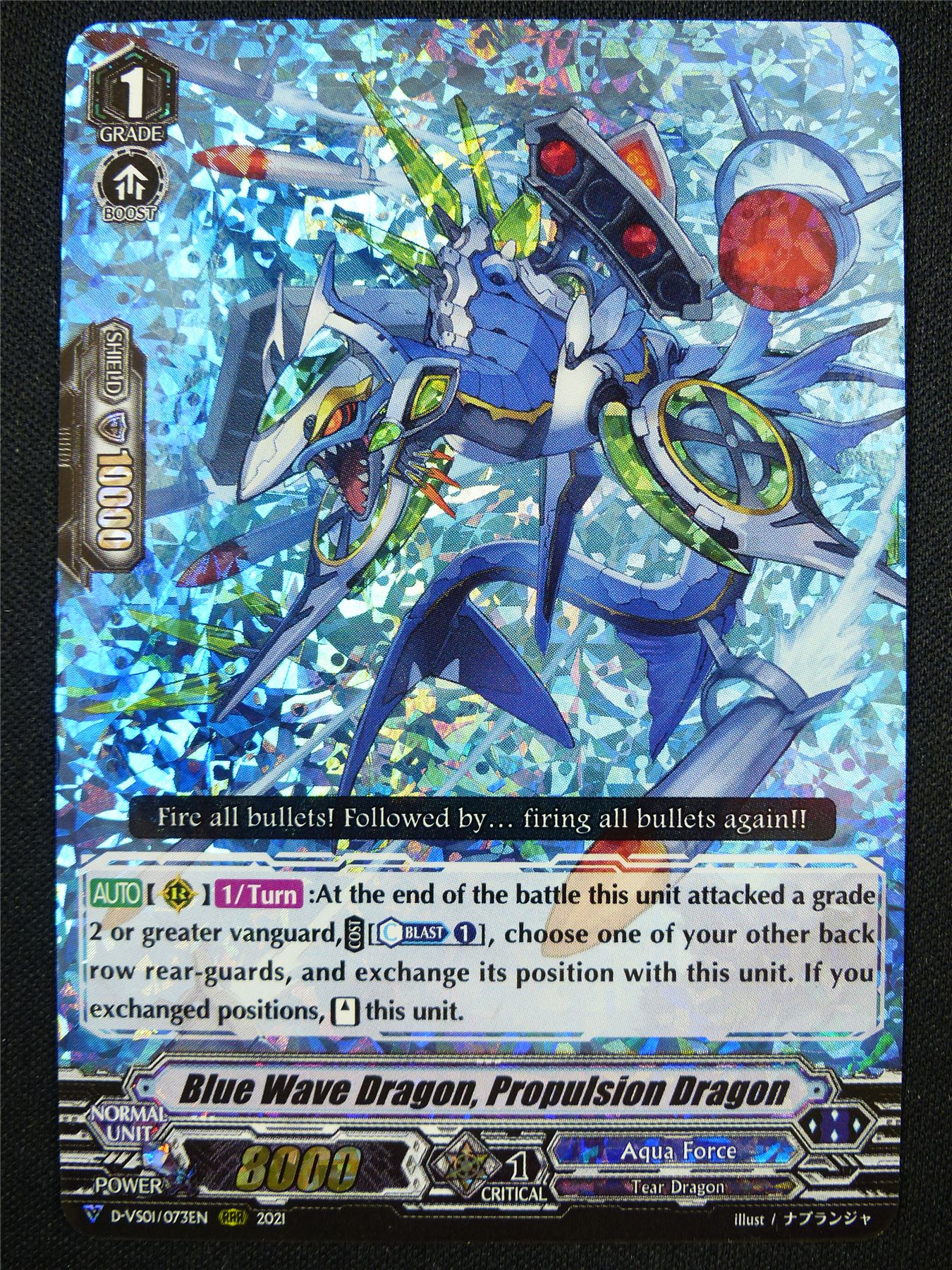 Blue Wave Dragon Propulsion Dragon D-VS01 RRR - Vanguard Card #25Z