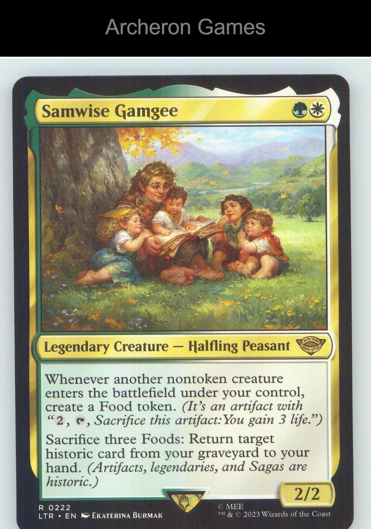 Samwise Gamgee LTR 222 R MTG Card NM/EX+