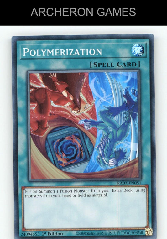Polymerization (B) (HERO Art) SR YUGIOH Card