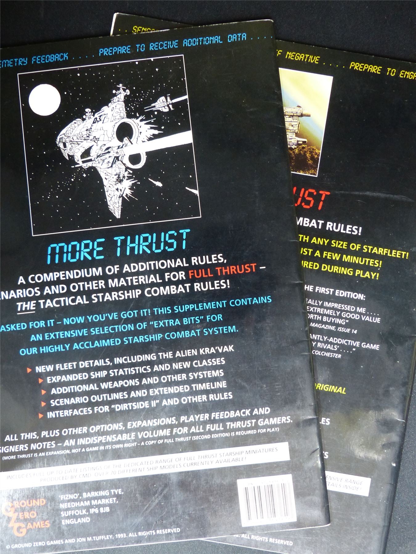 Full Thrust Fleet Action Miniatures Game and Supplement Second Edition Booklets #1XF