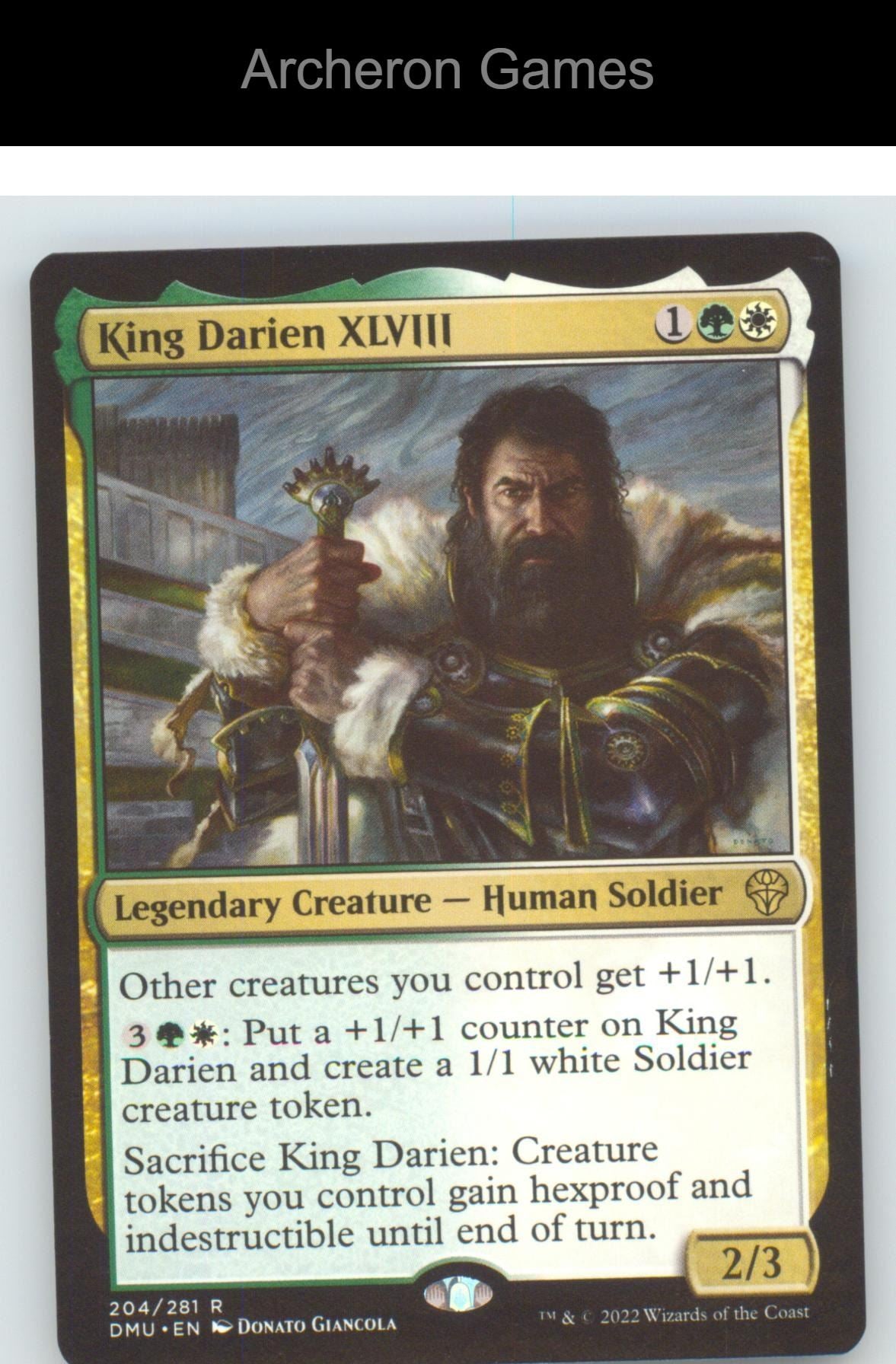King Darien XLVIII DMU 204 R MTG Card NM/EX+