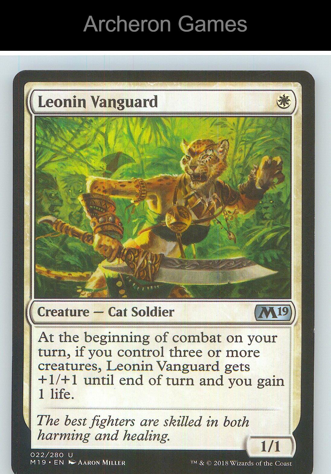 Leonin Vanguard M19 22 UC MTG Card NM/EX+