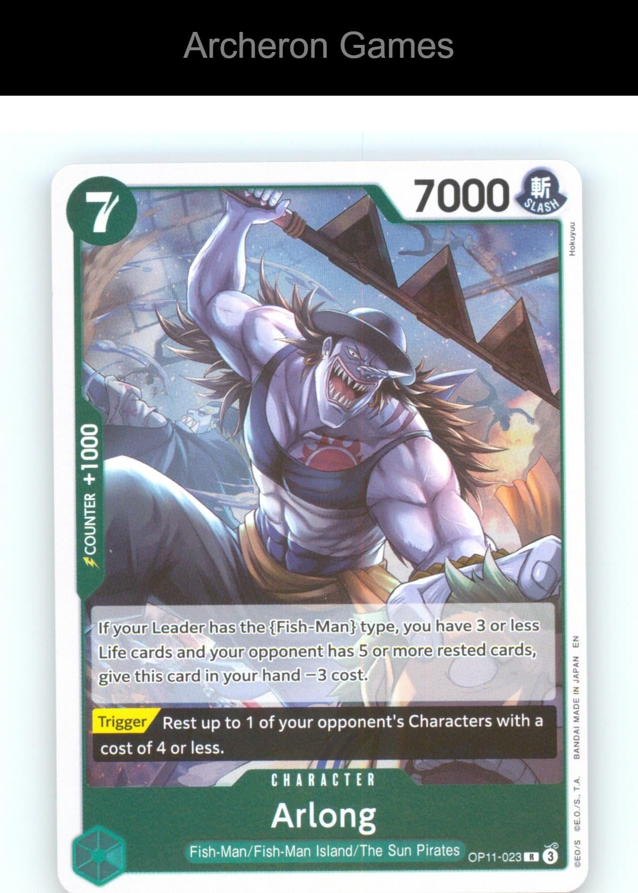Arlong OP11-023 R One Piece Card NM/EX+ Foil
