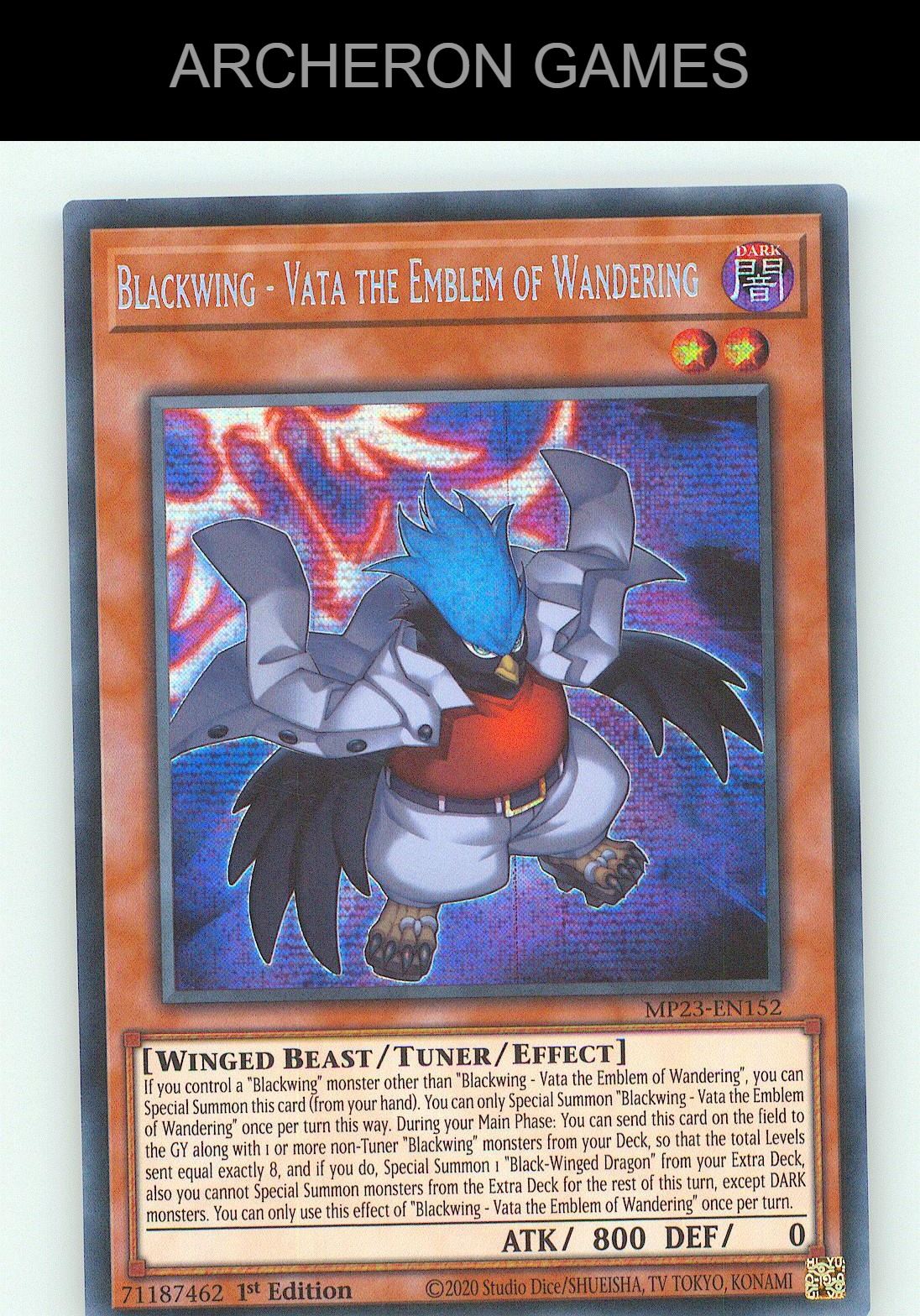 Blackwing - Vata the Emblem of Wandering SEC YUGIOH Card