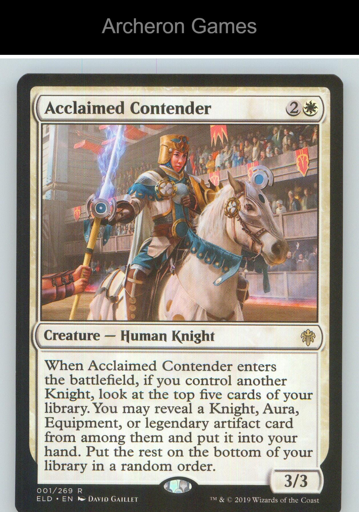Acclaimed Contender ELD 1 R MTG Card NM/EX+