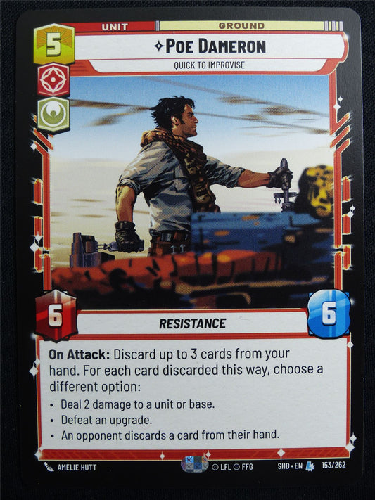 Poe Dameron 153/262 - Star Wars Unlimited Card #4WA