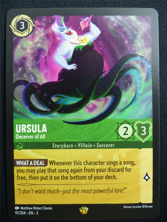Ursula Deceiver of All 91/204 - Lorcana Card #30X