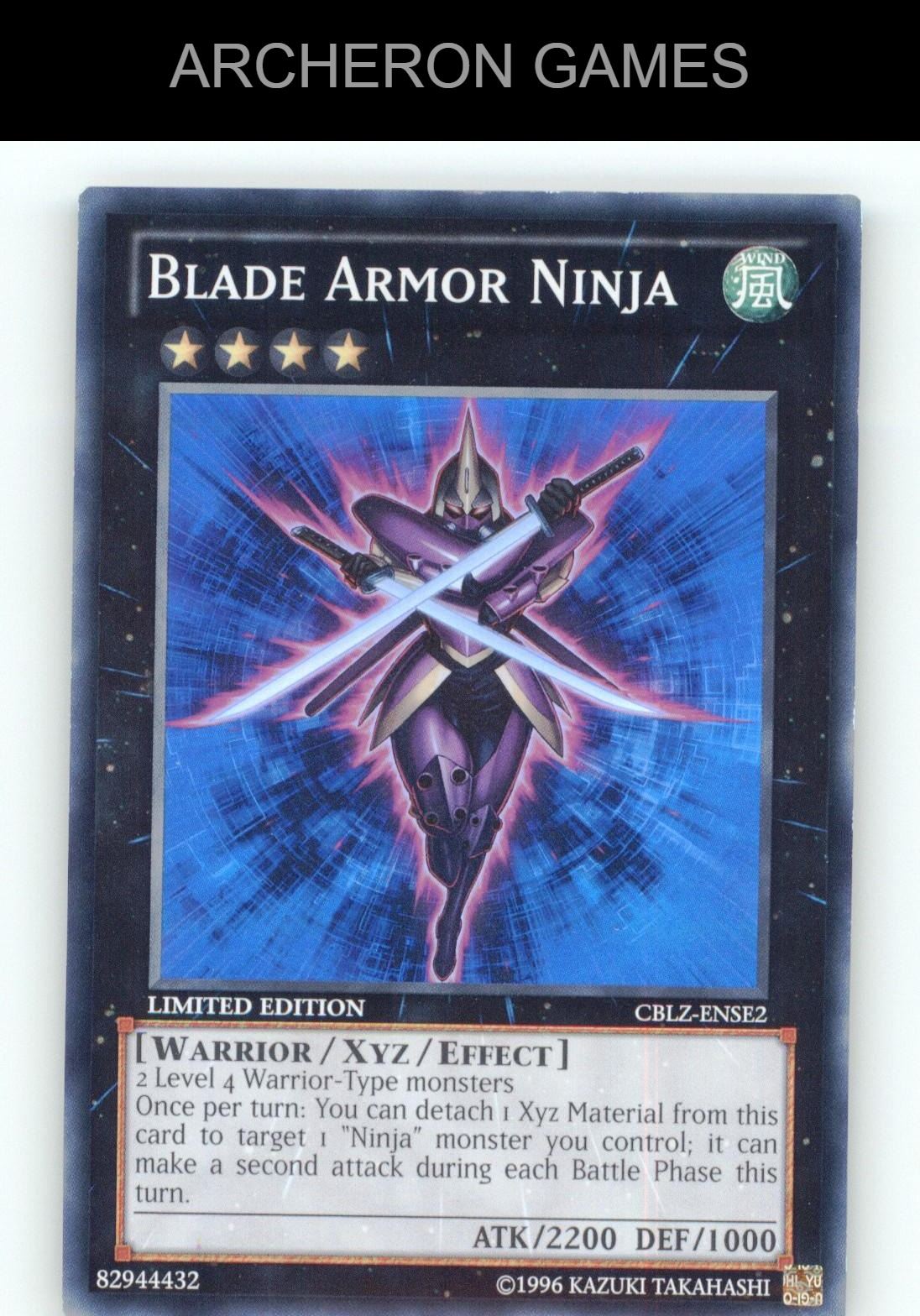 Blade Armor Ninja SR YUGIOH Card