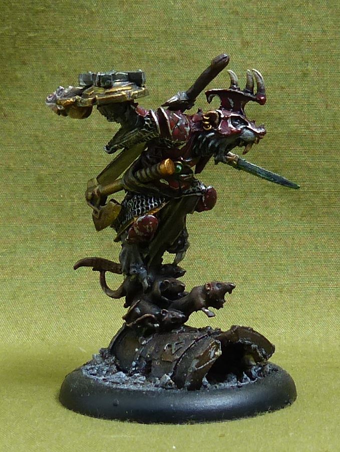 Classic Metal Warlord Queek Headtaker painted OOP - Skaven - Warhammer AoS #53I