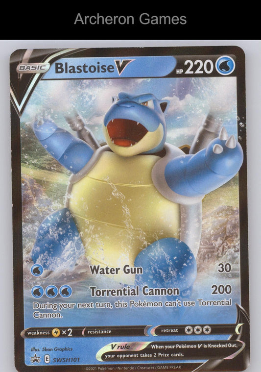 Pokemon Card Blastoise V SWSD SWSH101 HOLO P Sword & Shield Promo