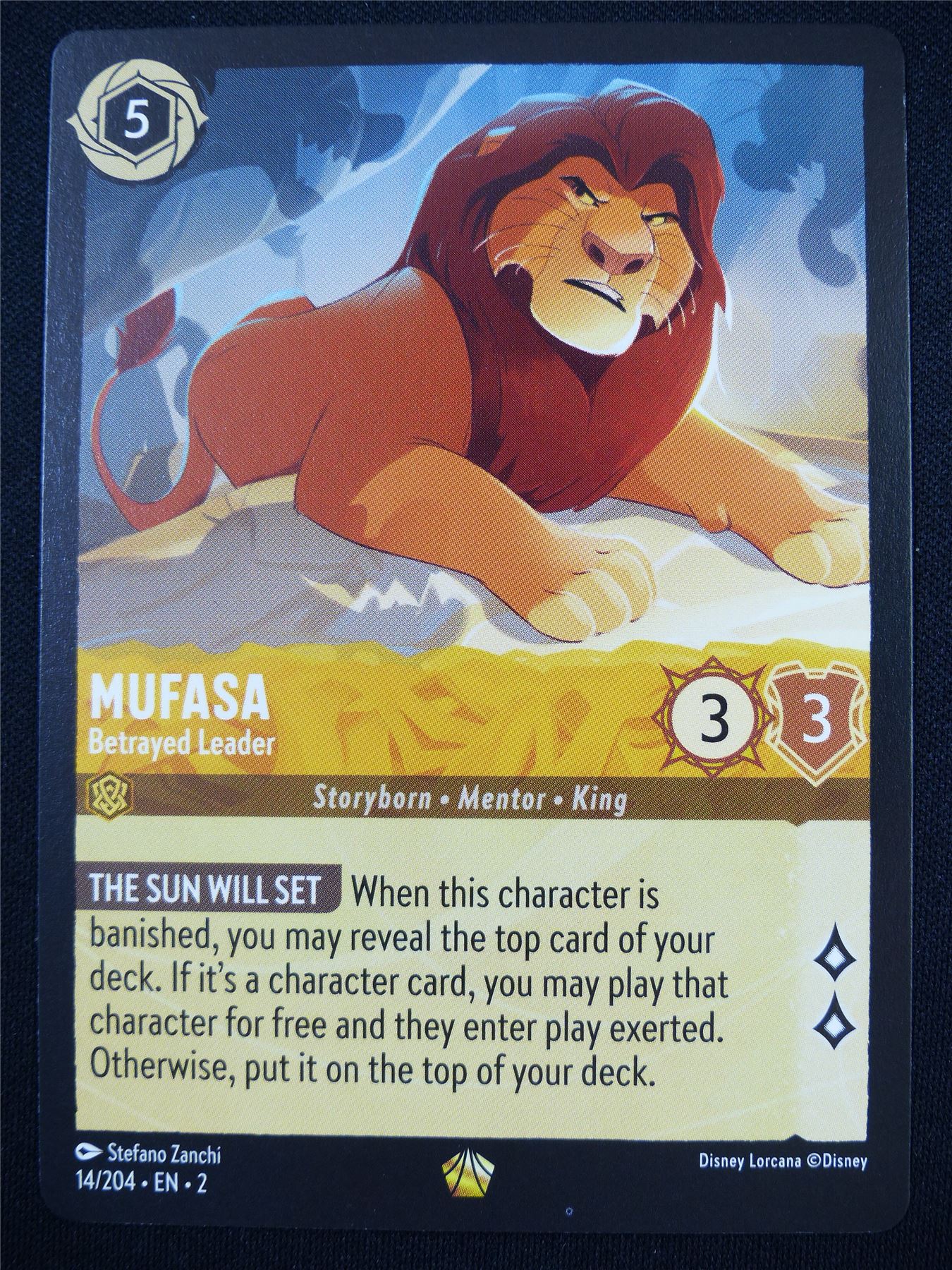 Mufasa Betrayed Leader 14/204 - Lorcana Card #4O0