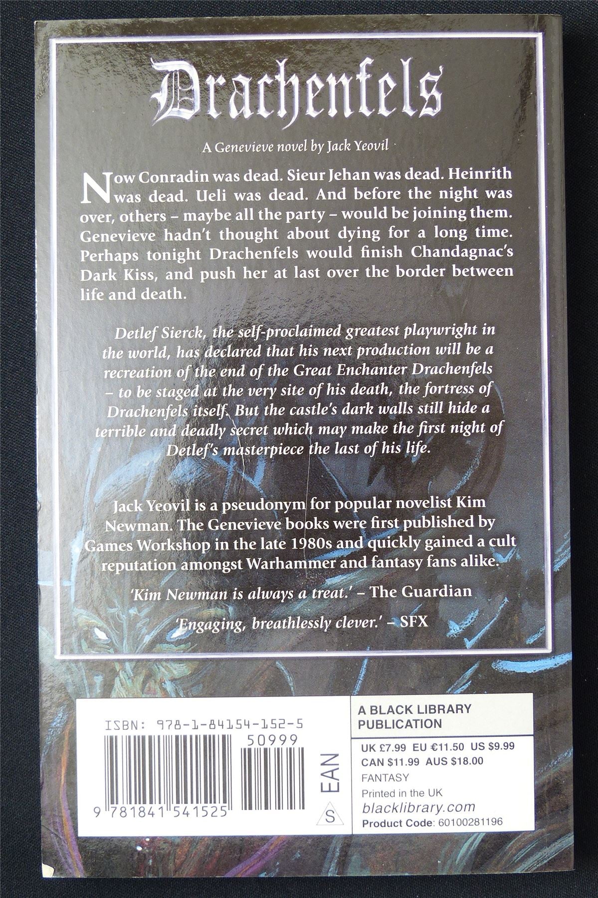 Drachenfels by Jack Yeovil - Warhammer Novel Softback #S7