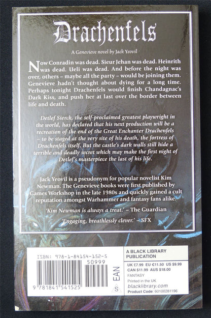Drachenfels by Jack Yeovil - Warhammer Novel Softback #S7