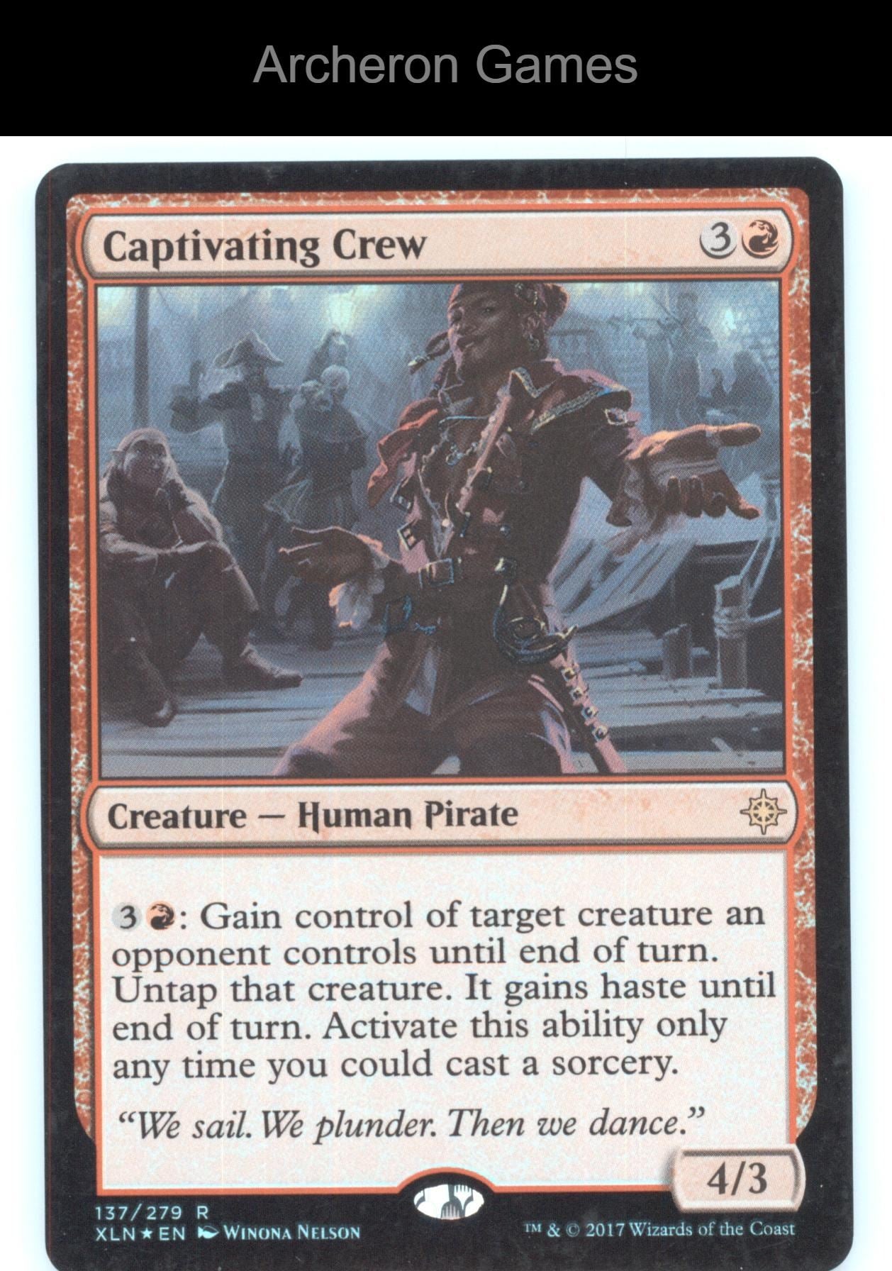 Captivating Crew 137 R MTG Card Prerelease Cards