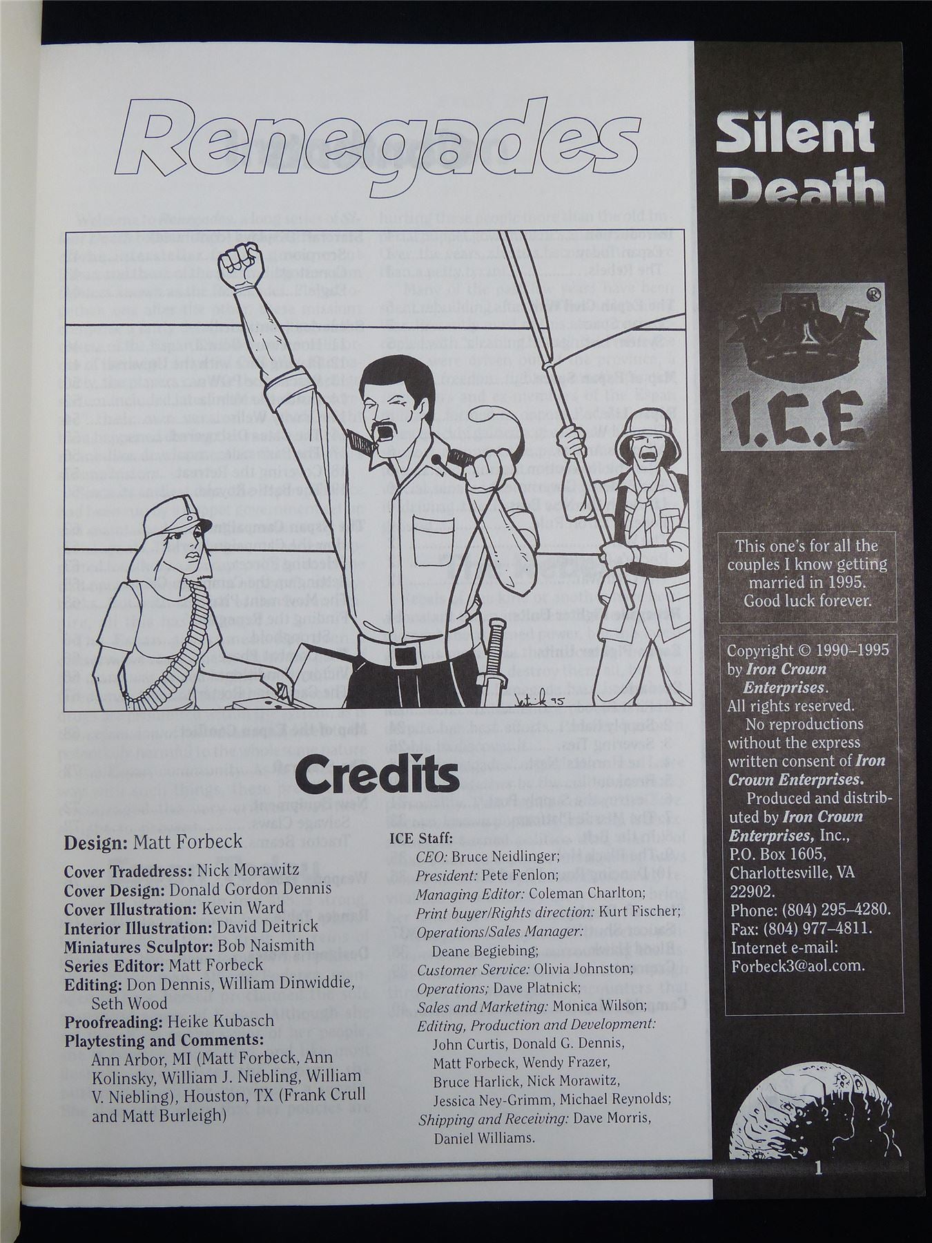 Silent Death: The Next Millennium Miniatures Sourcebook - I.C.E. Booklet #2R9
