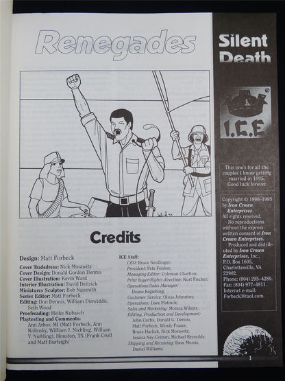 Silent Death: The Next Millennium Miniatures Sourcebook - I.C.E. Booklet #2R9
