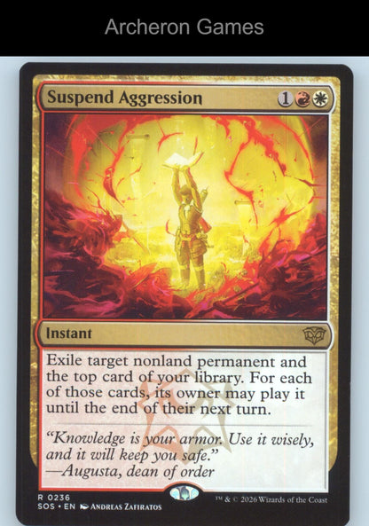 Suspend Aggression SOS 236 R MTG Card Secrets of Strixhaven