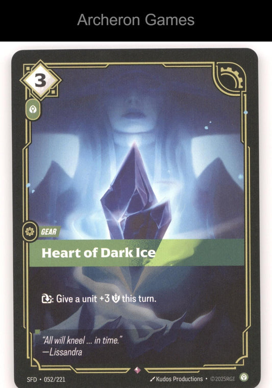 Heart of Dark Ice SFD 052/221 R  Card Spiritforged