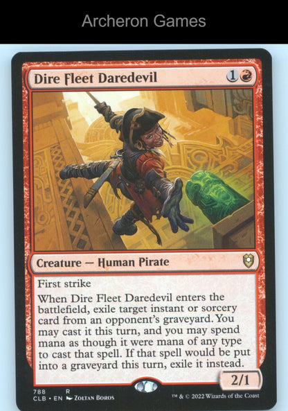 Dire Fleet Daredevil 788 R MTG Card Commander Legends: Battle for Baldur's Gate