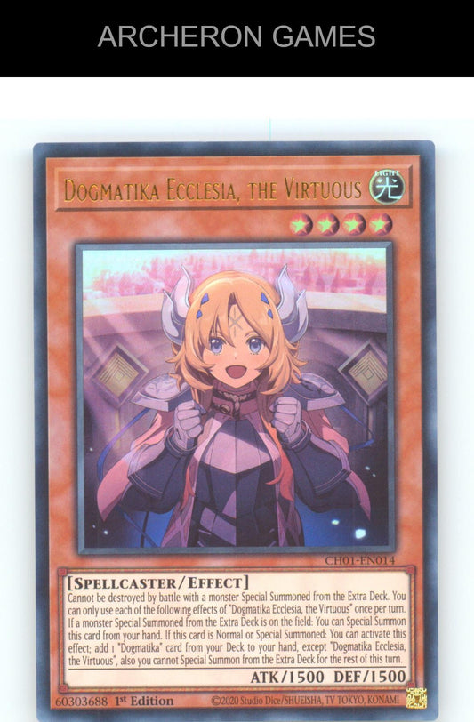Dogmatika Ecclesia, the Virtuous (Ultra Rare) YUGIOH Card 1st Edition