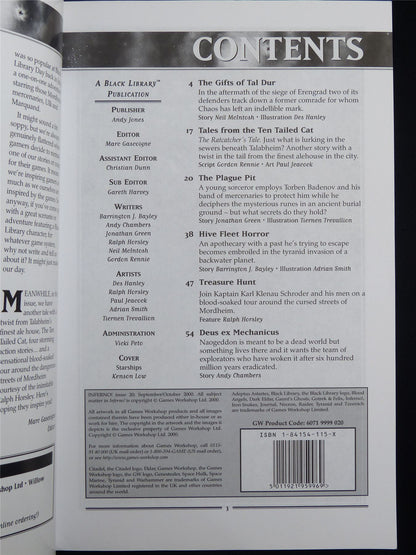 Inferno! Tales of Fantasy and Adventure #20 - Workshop Black Library Publication #1O6
