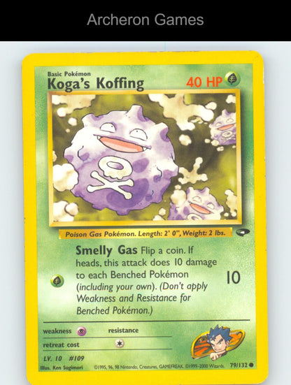 Pokemon Card Koga's Koffing G2 79/132 C Gym Challenge Unlimited
