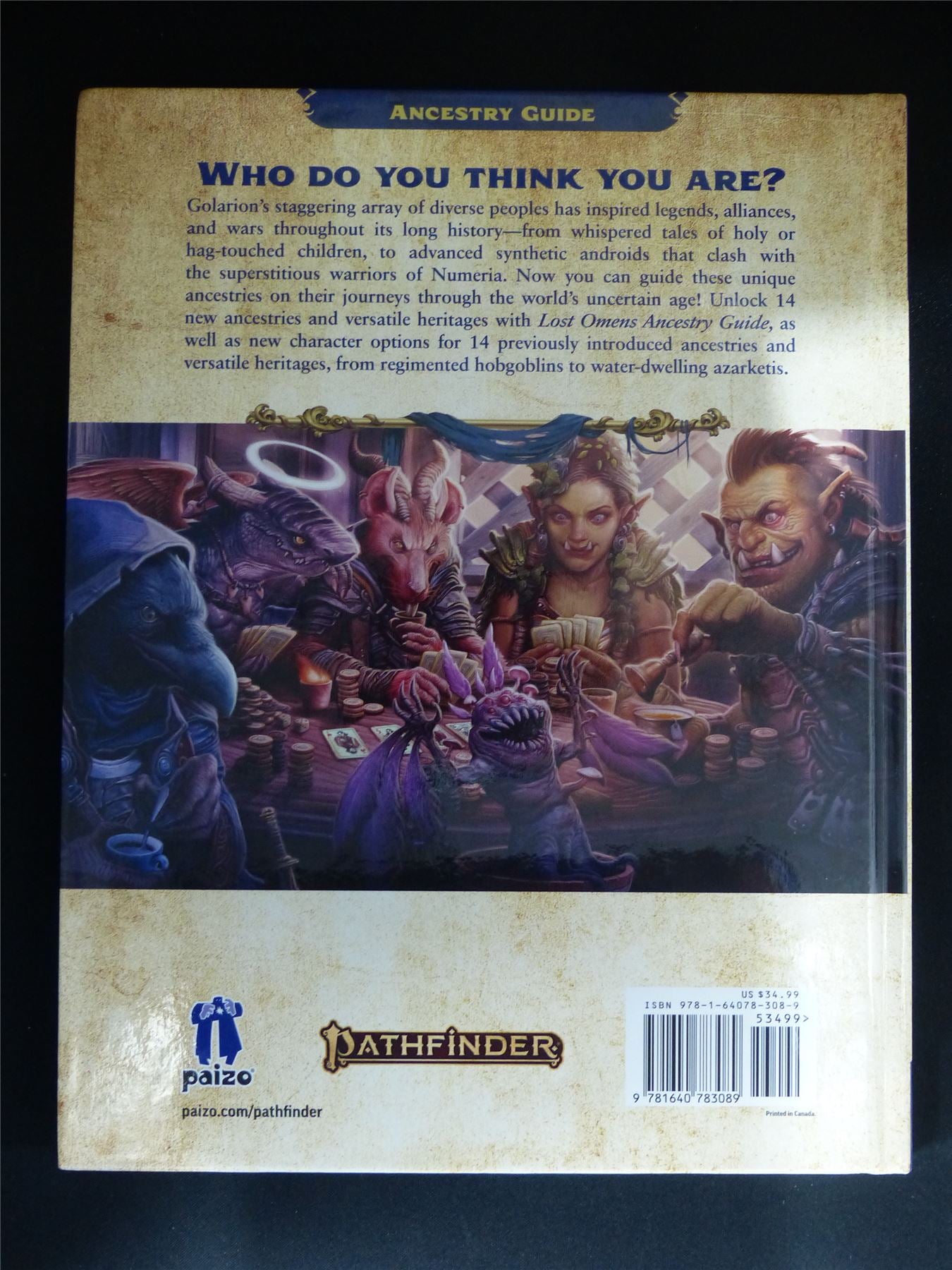 Pathfinder Second Edition: Lost Omens Ancestry Guide - Roleplay Hardback #3GU