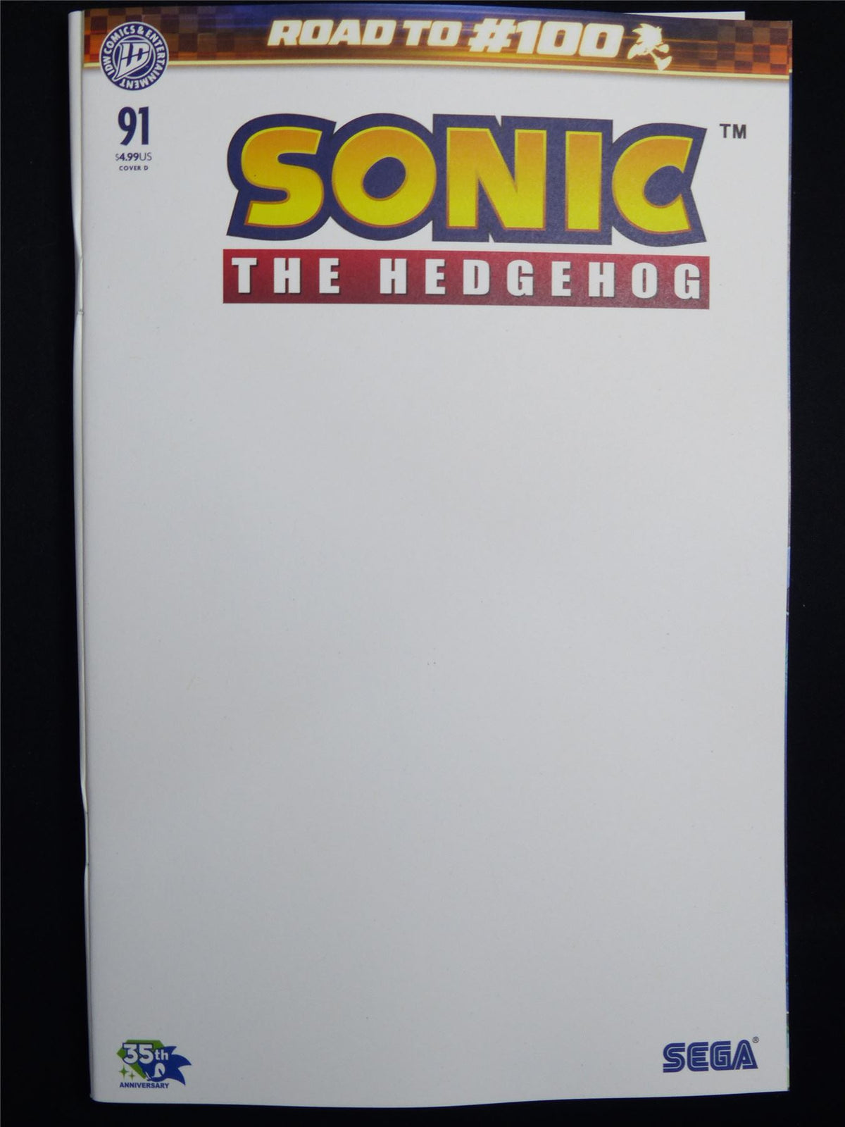 SONIC The Hedgehog #91 Cvr D Blank Variant - Oct 2026 ID Comic #55W