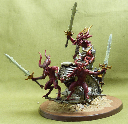 Rendmaster Herald of Khorne on Blood Throne painted - Chaos Daemons - Warhammer 40K #K0